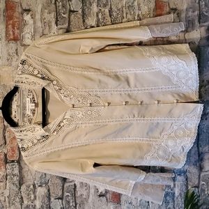 Coldwater Creek Lace Button Shirt